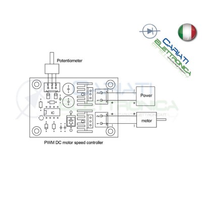 PWM Driver Motore Dimmer REGOLATORE di velocità giri 5A 10A 12V max 36V