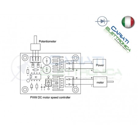 PWM Driver Motore Dimmer REGOLATORE di velocità giri 5A 10A 12V max 36V