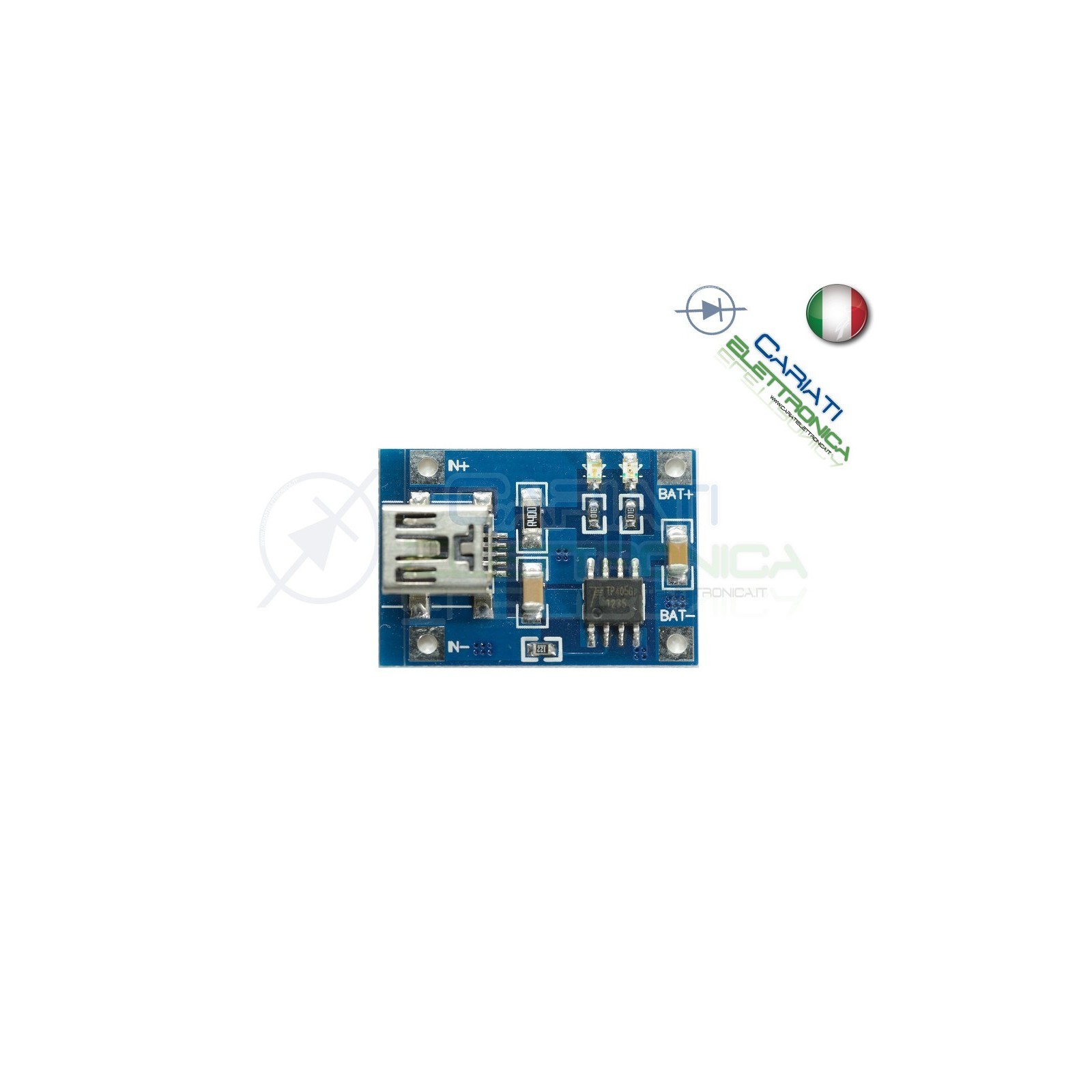 TP4056 mini USB 5V 1A Modulo Batteria Ricarica Caricabatteria Litio Lithium