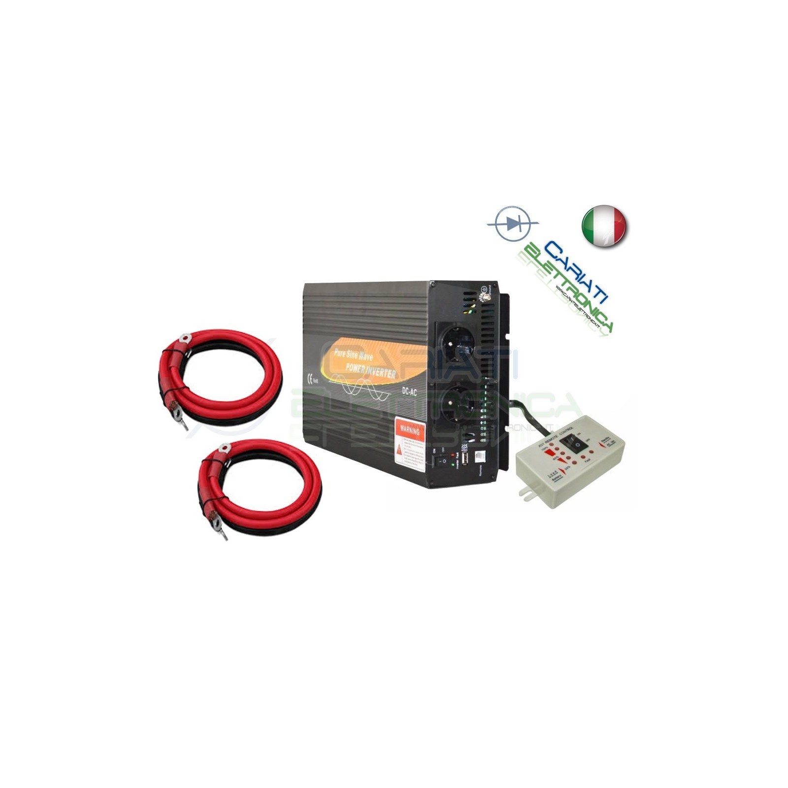 POWER INVERTER 2000W MAX 4000W WATT ONDA SINUSOIDALE PURA 12V DC 230V