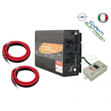 POWER INVERTER 2000W MAX 4000W WATT ONDA SINUSOIDALE PURA 12V DC 230V
