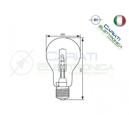 Lampadina Goccia Alogena 28w E27 ECO Risparmio Energetico Casa 230V