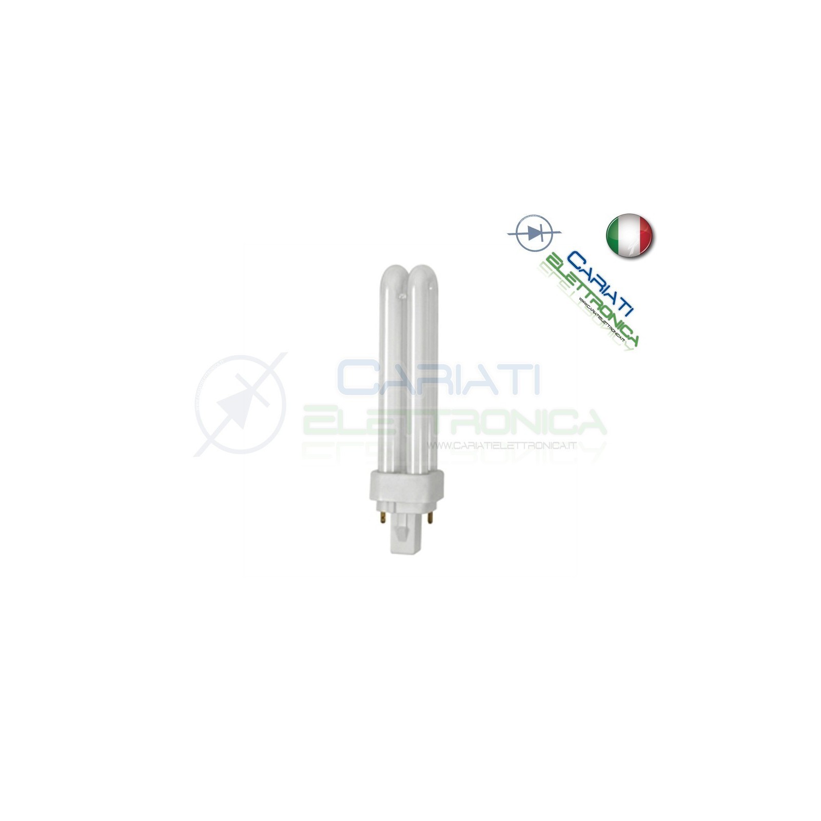 Lampada Lampadina 4pin G24Q G24 T2U a Risparmio Energetico 26w 4000K