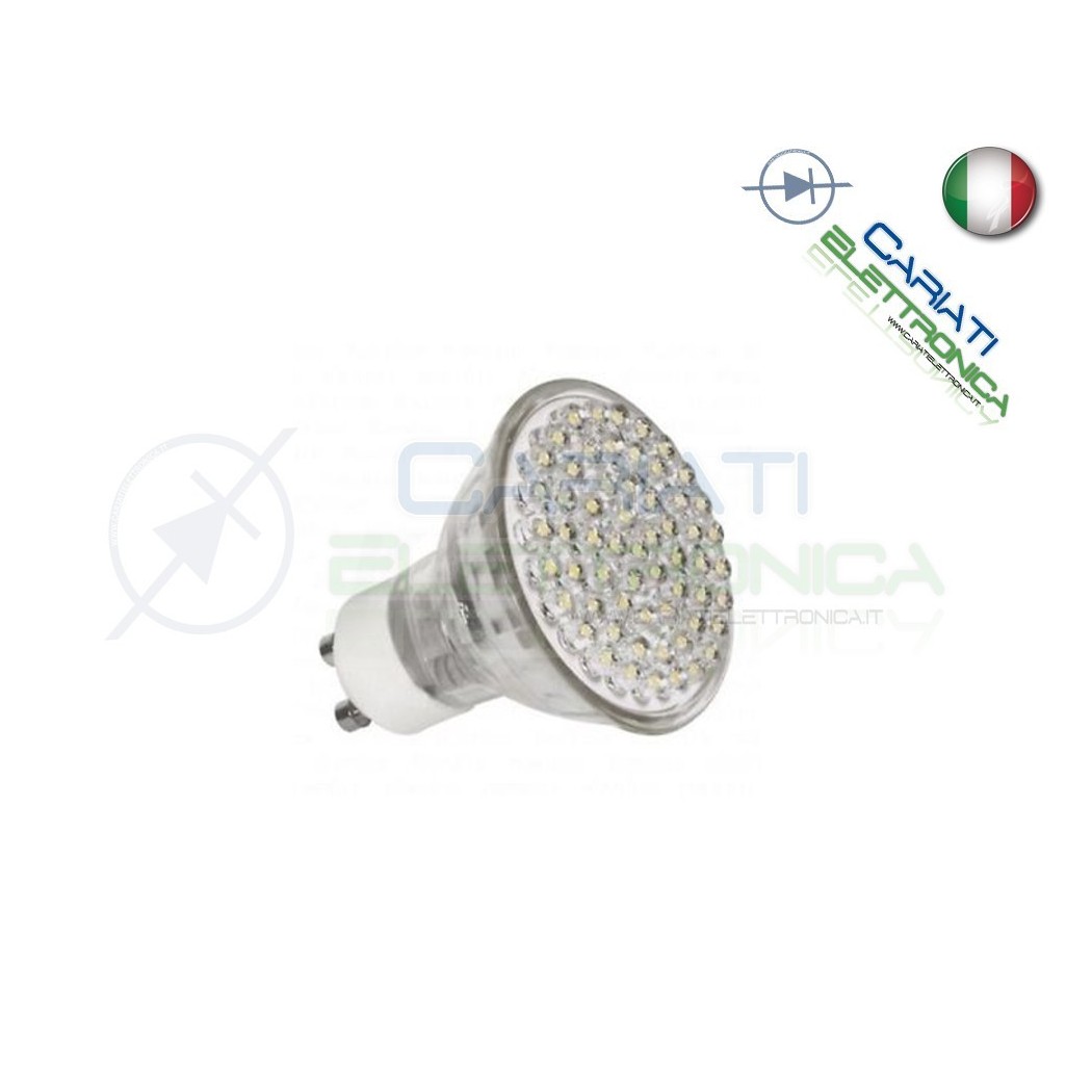 Lampada Lampadina Faretto Luce con 60 LED GU10 230V 3,3W BIANCO FREDDOGenerico