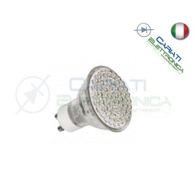Lampada Lampadina Faretto Luce con 60 LED GU10 230V 3,3W BIANCO CALDOGenerico