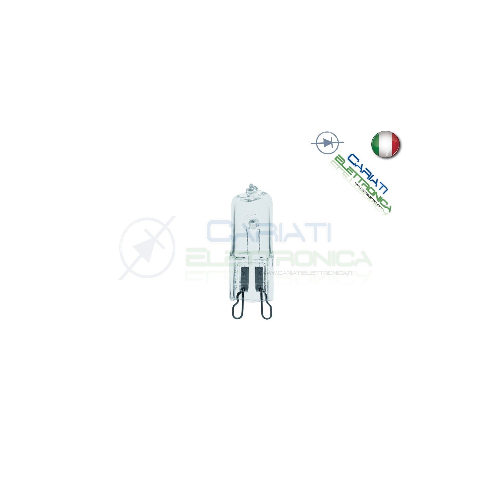 Lampada Lampadina Luce BISPINA alogena G9 LUCE CALDA GIALLA 40w