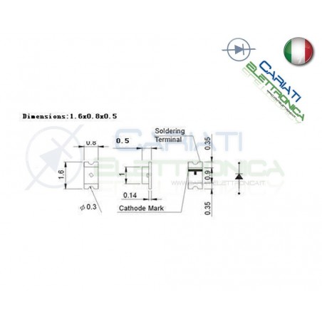 10 Led smd 0603 BLU alta luminosità Generico