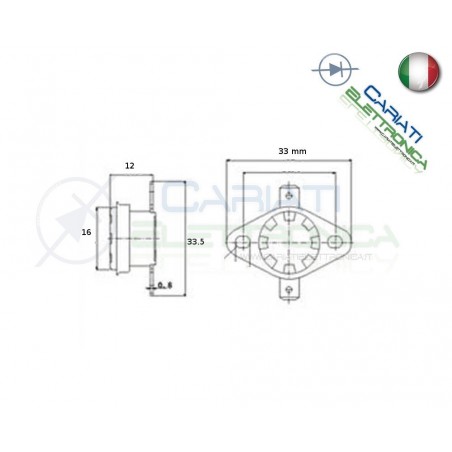 Termostato Interruttore Termico 50°C N.O. NO Ventole Dissipatore Generico