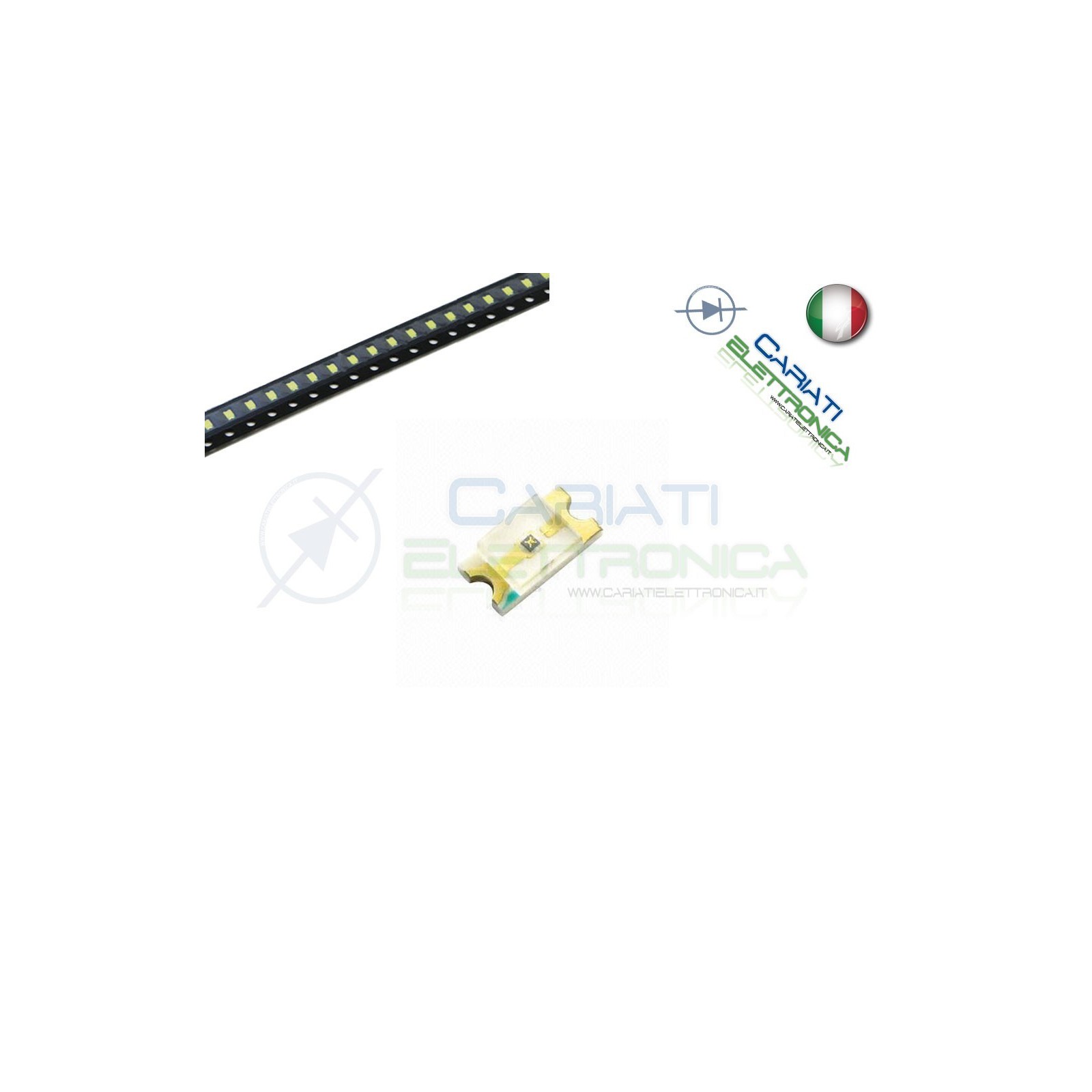 10 pz Led smd 1206 ROSSI ROSSO alta luminosità