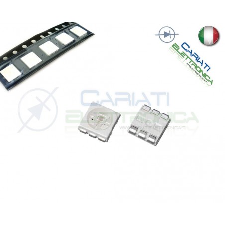 10 pz Led smd 5050 BIANCHI BIANCO PLCC6 alta luminosità