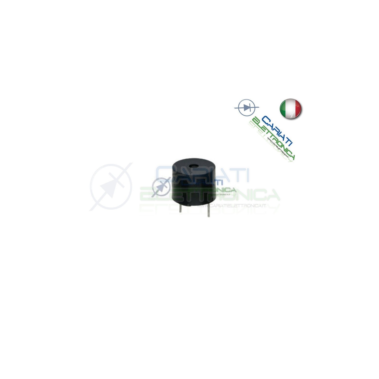 Cicalino Buzzer Passivo 3V Senza Oscillatore Diametro 12mm