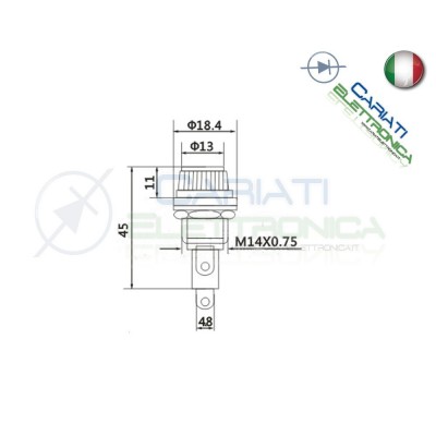 2 PEZZI PORTAFUSIBILE PORTA FUSIBILE 6X30 PER FUSIBILI VETRO CERAMICIGenerico