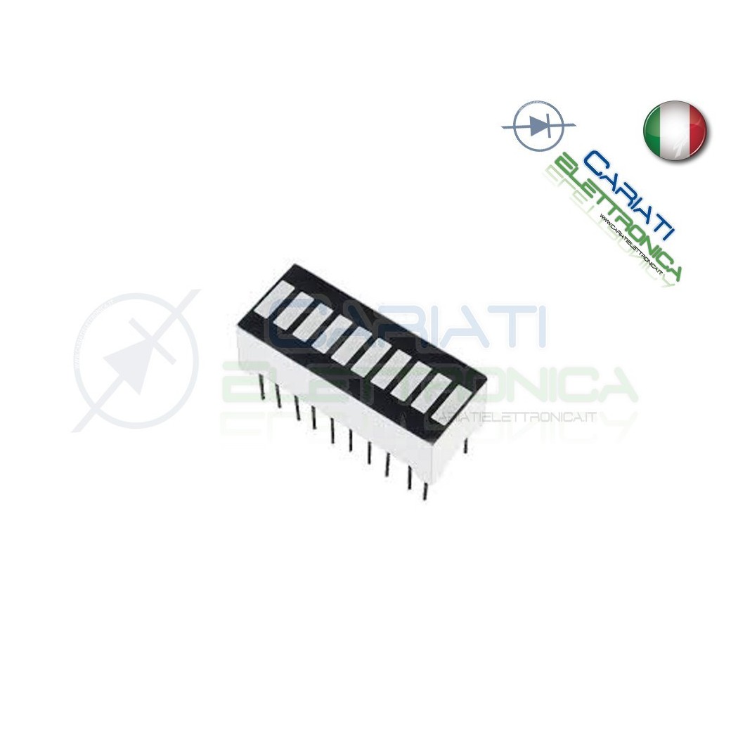 2 PEZZI Display Ledbar Barra a Led 10 Led Rossi
