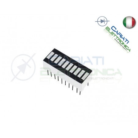 2 PEZZI Display Ledbar Barra a Led 10 Led Rossi