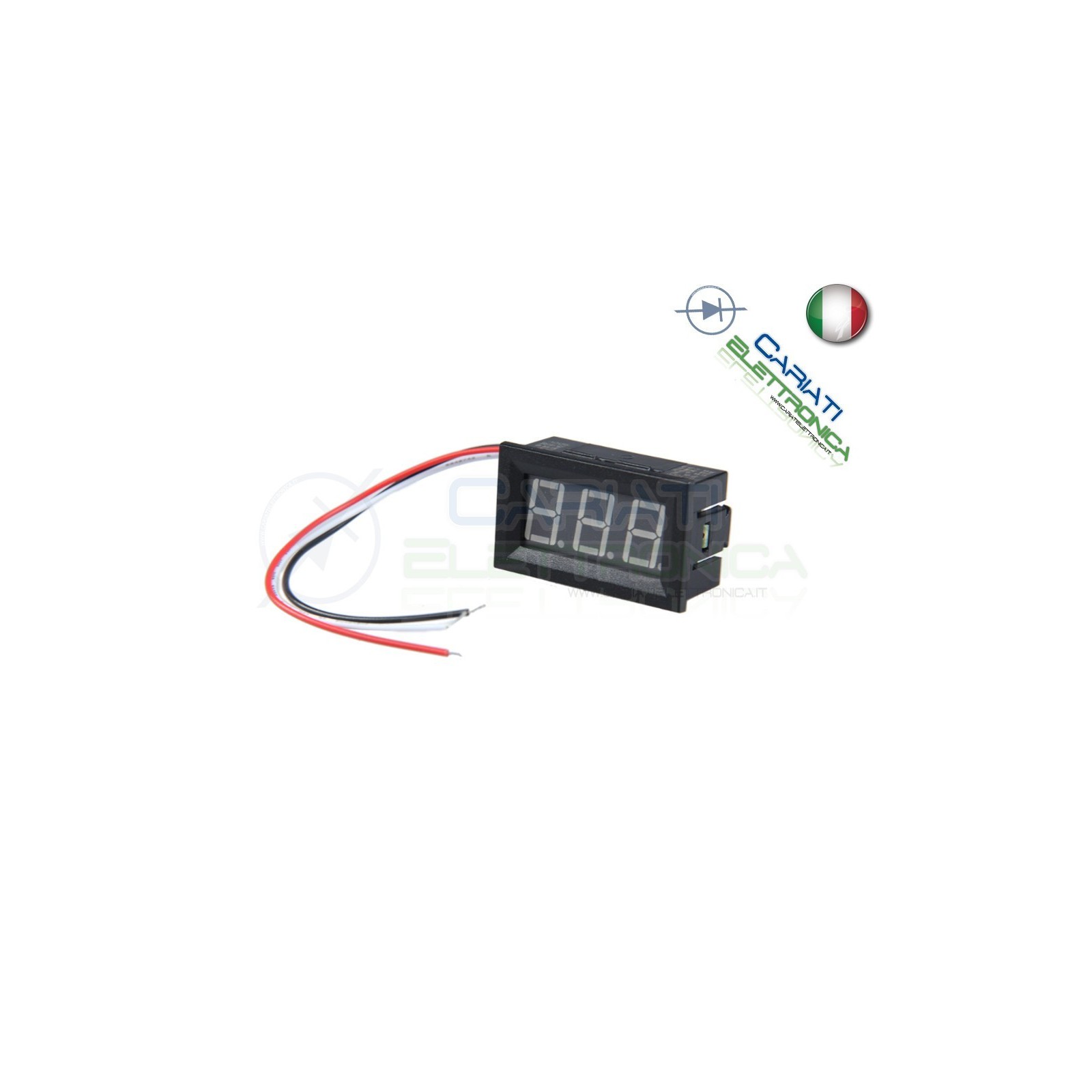 Display Lcd VERDE Voltometro DC da pannello 0V-100V Tensione Tester