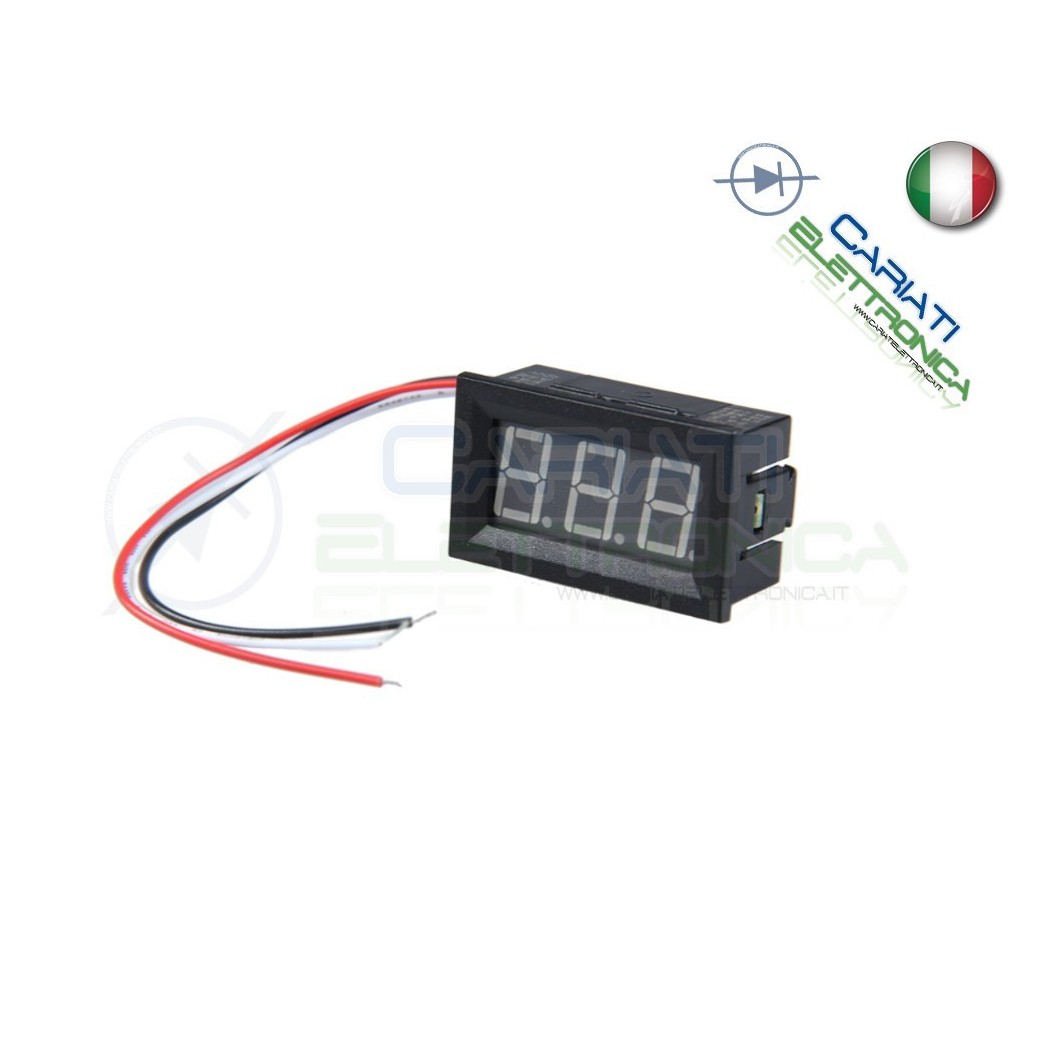 Display Lcd VERDE Voltometro DC da pannello 0V-100V Tensione Tester