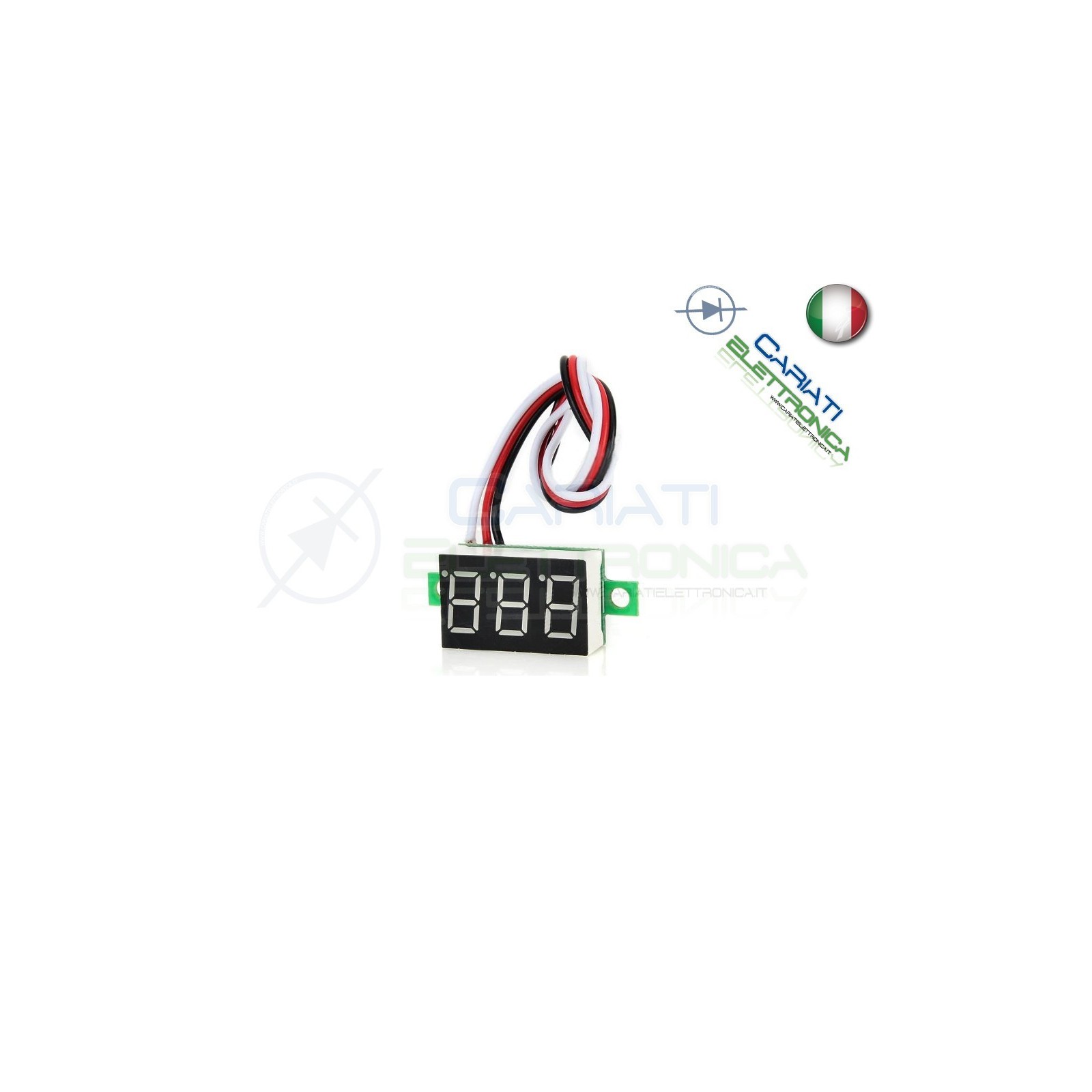Display Lcd VERDE Voltometro DC 0-30V Tensione Tester Generico