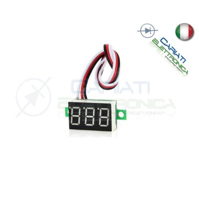 Display Lcd VERDE Voltometro DC 0-30V Tensione TesterGenerico