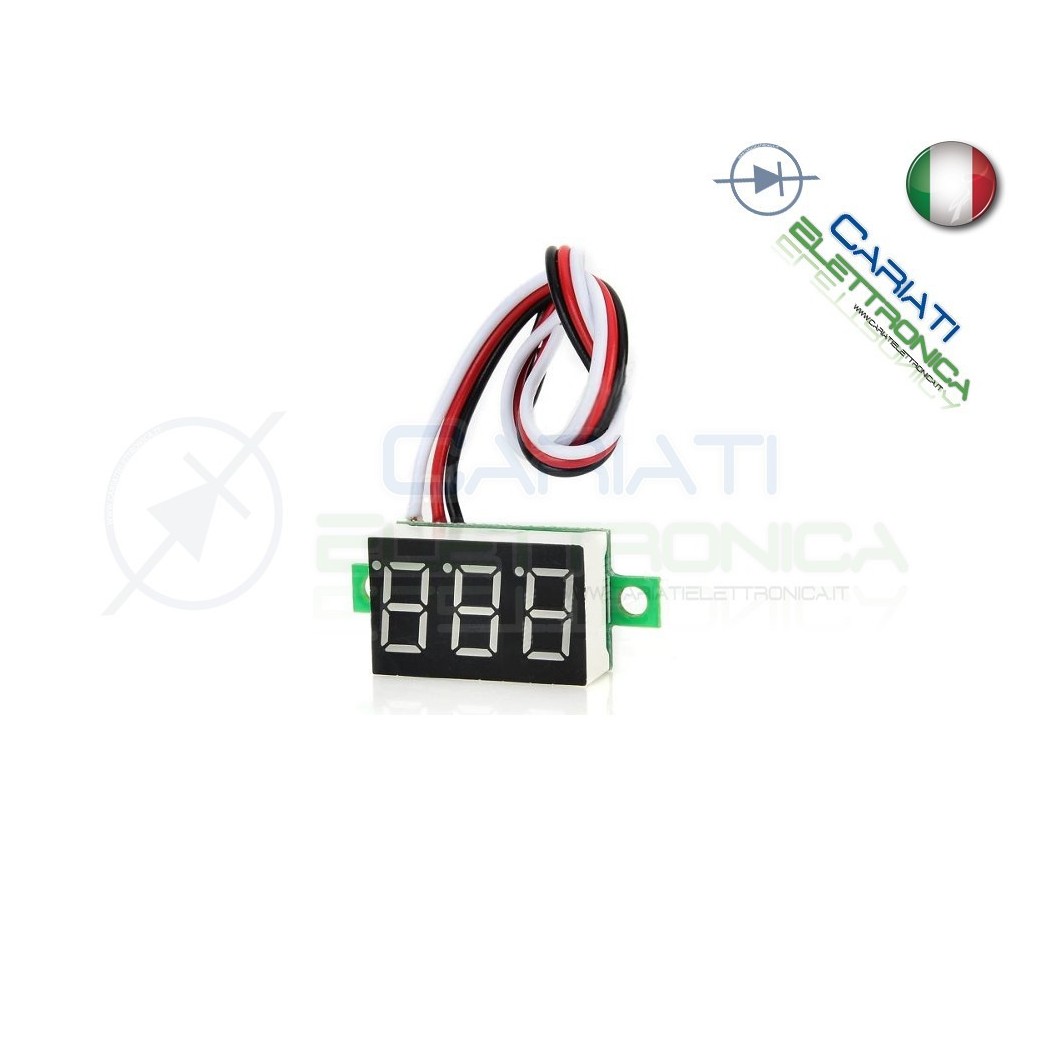 Display Lcd VERDE Voltometro DC 0-30V Tensione Tester Generico