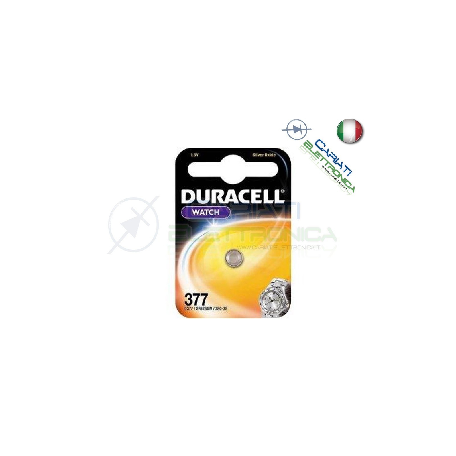 1 PILA BATTERIA DURACELL WATCH 377 D377 Duracell