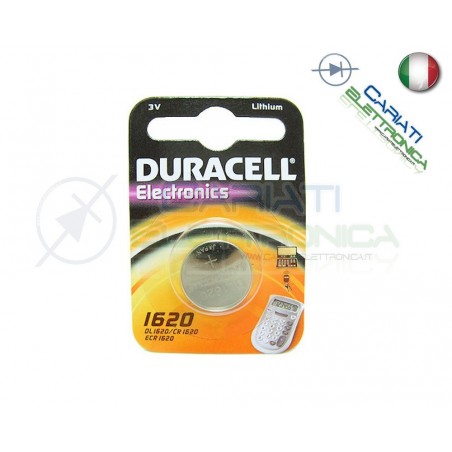 BATTERIA DURACELL DL1620 PILA A BOTTONE CR1620 1620 Duracell