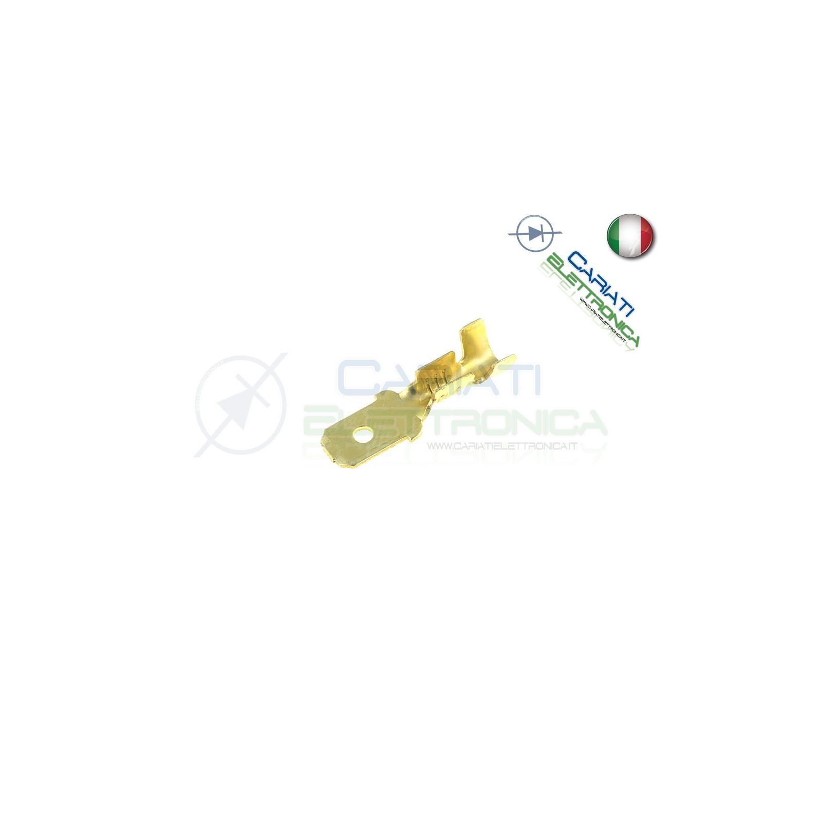 20 PEZZI Faston Maschio 6,35x0,8mm