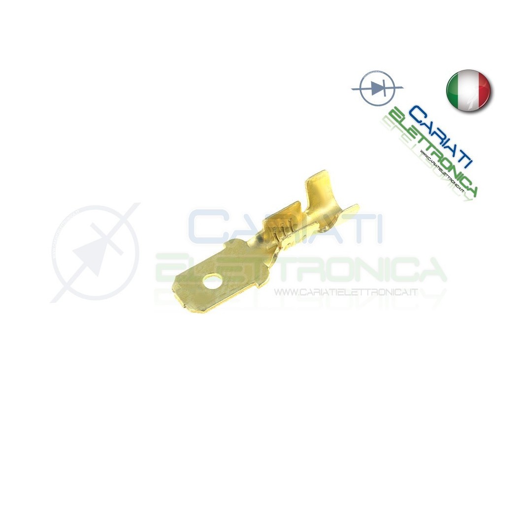 20 PEZZI Faston Maschio 6,35x0,8mm