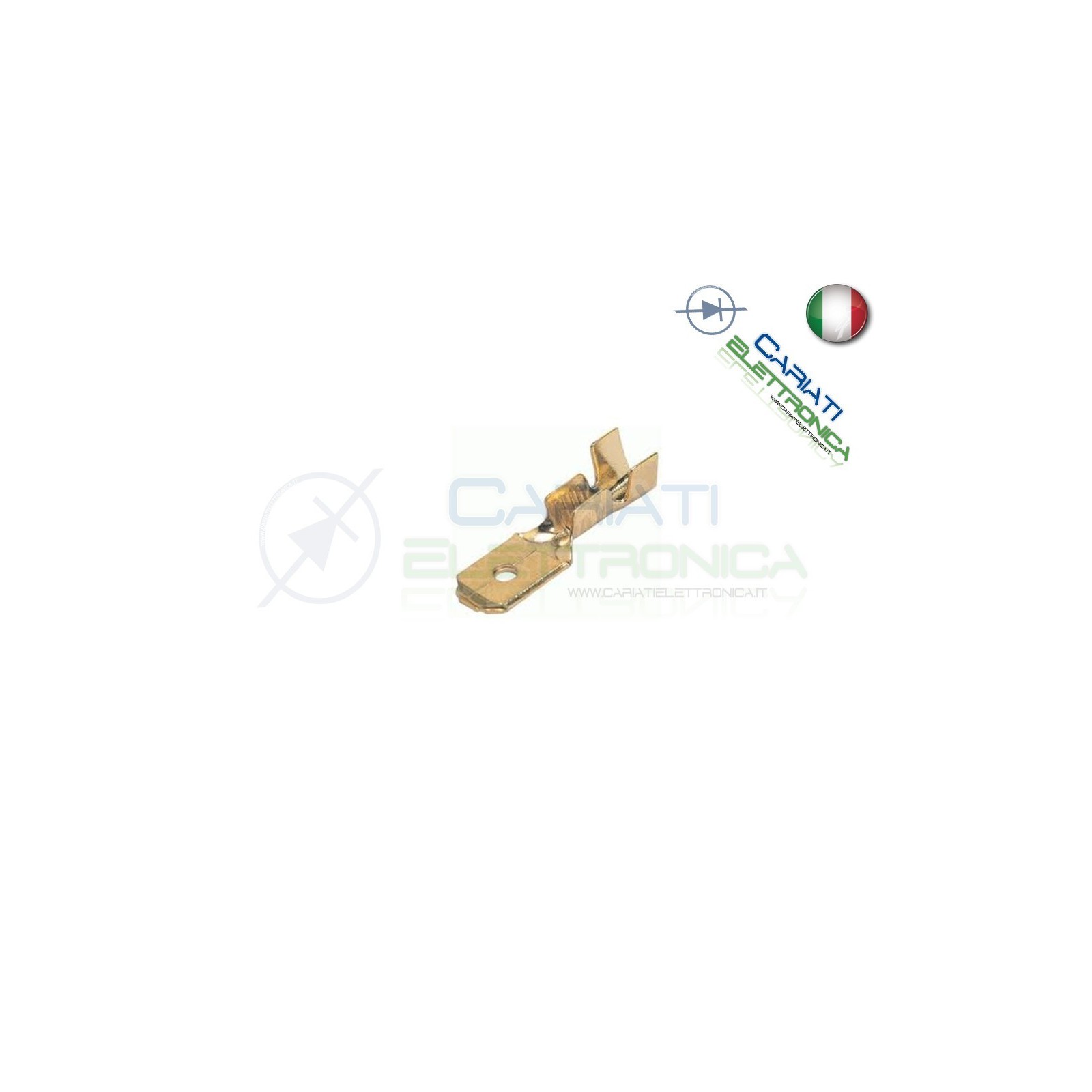 50 PEZZI Faston Maschio 4,8x0,5mm 4,8mm