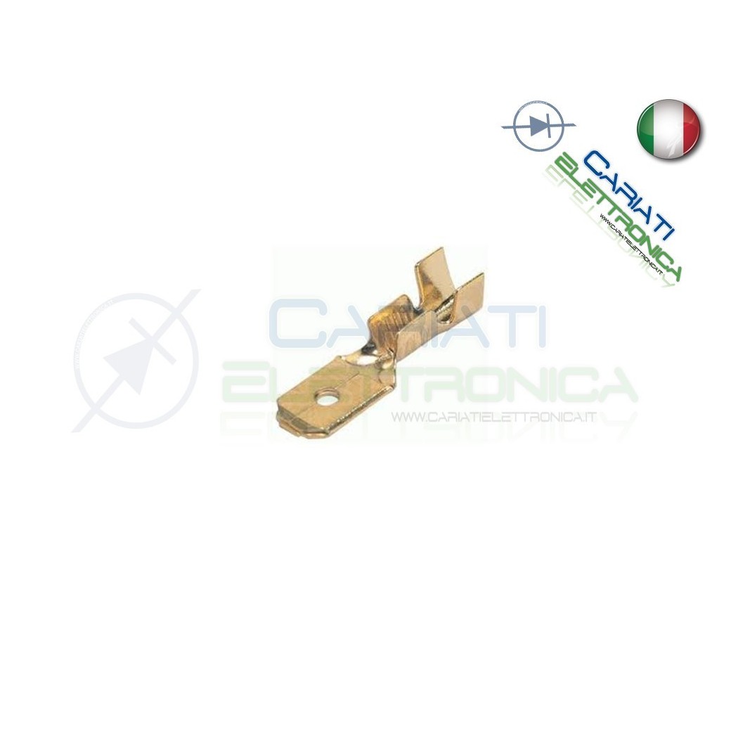 50 PEZZI Faston Maschio 4,8x0,5mm 4,8mm
