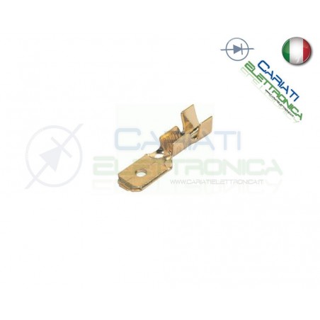 50 PEZZI Faston Maschio 4,8x0,5mm 4,8mm