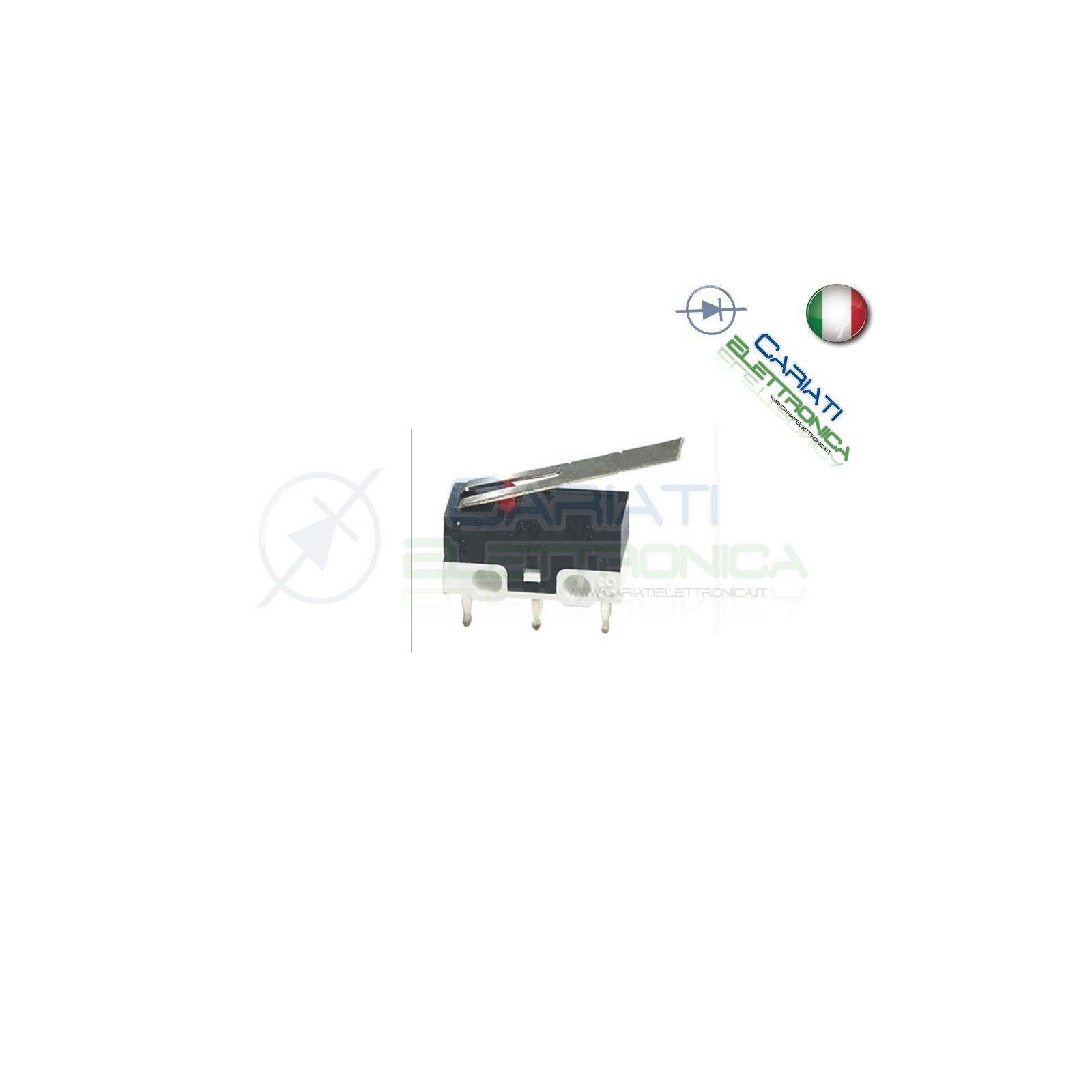 10 Pezzi MicroSwitch a leva Pulsante Fine Corsa Micro Switch PCB