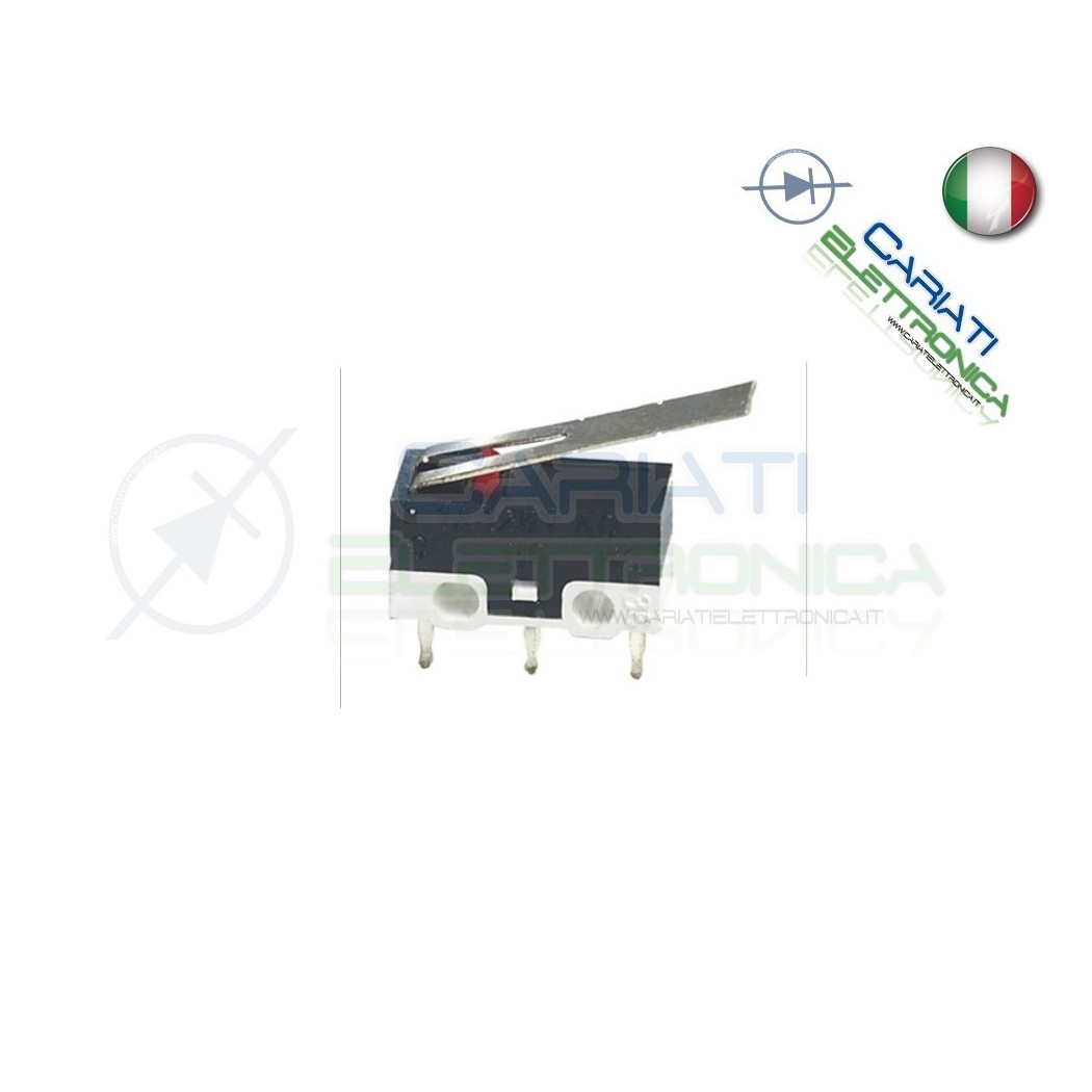 10 Pezzi MicroSwitch a leva Pulsante Fine Corsa Micro Switch PCB