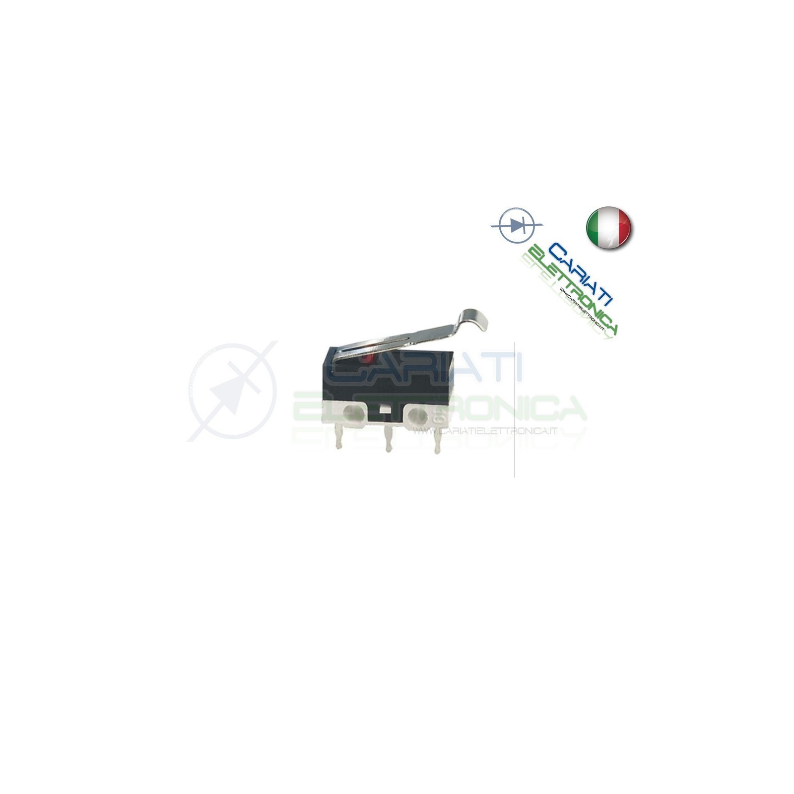 10 Pezzi MicroSwitch a leva Pulsante Fine Corsa Micro Switch PCB
