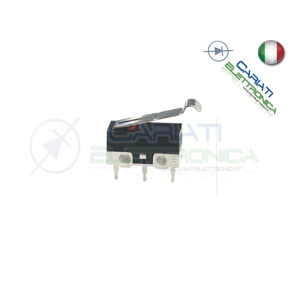 10 Pezzi MicroSwitch a leva Pulsante Fine Corsa Micro Switch PCB