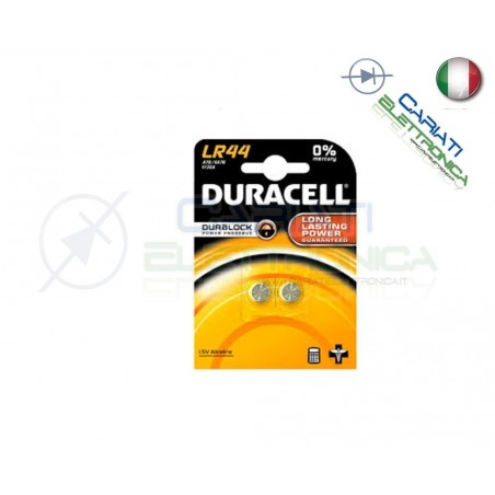 2 PILE PILA LR44 A76 V13GA DURACELL 1.5VDuracell