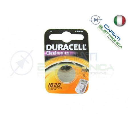 BATTERIA DURACELL DL1620 PILA A BOTTONE CR1620 1620 Duracell
