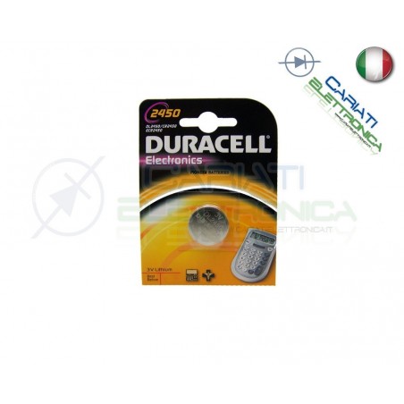 BATTERIA DURACELL DL2450 PILA A BOTTONE CR2450 2450 Duracell