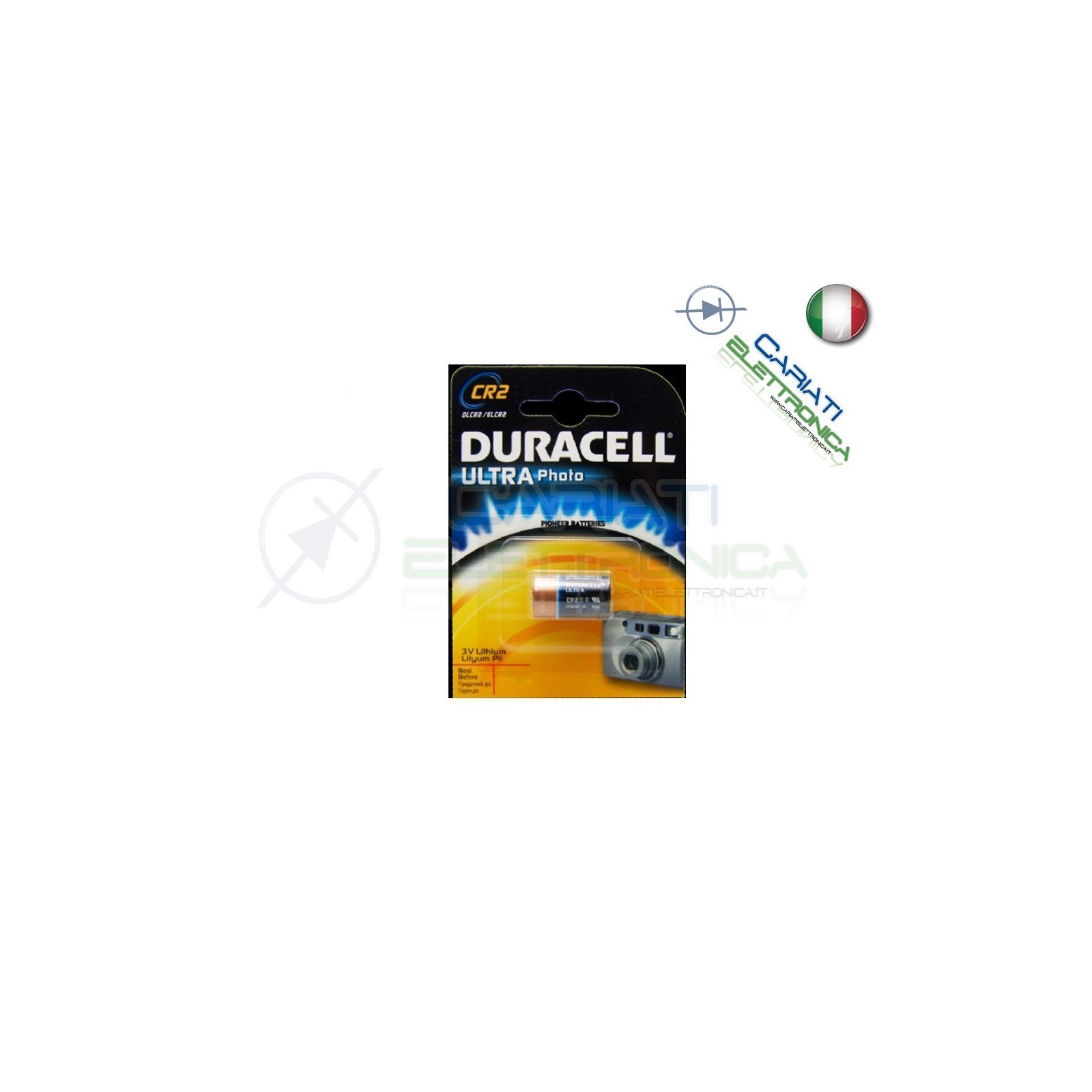 BATTERIA PILA DURACELL PHOTO ULTRA CR2 LITHIUM Duracell