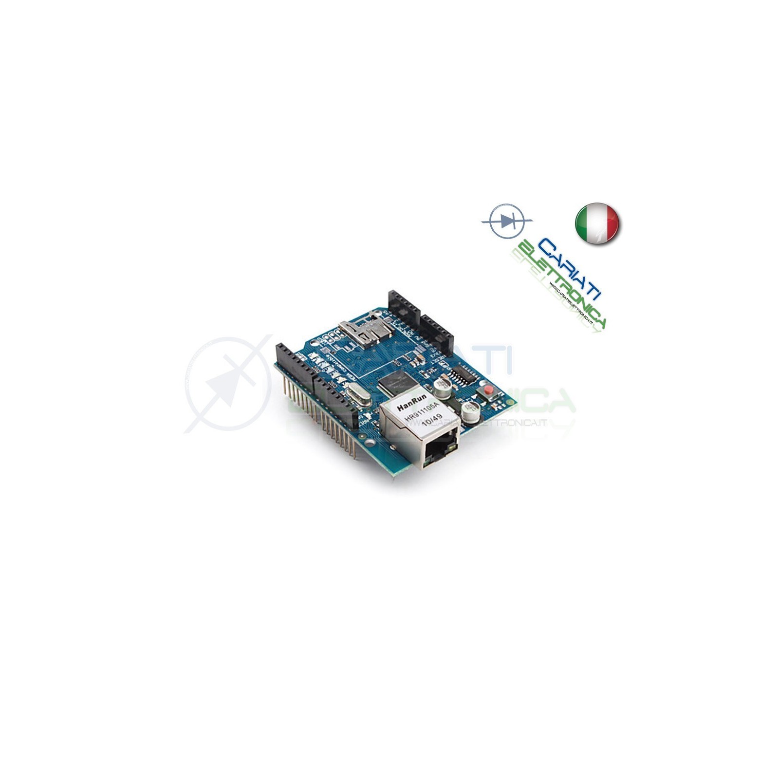 ETHERNET SHIELD CON W5100 Compatibile con ARDUINO UNO MEGA