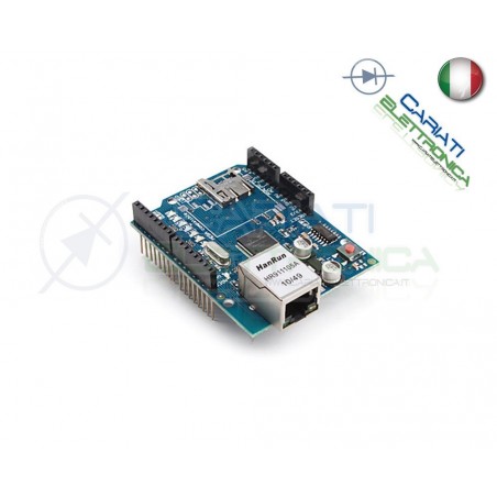 ETHERNET SHIELD CON W5100 Compatibile con ARDUINO UNO MEGA