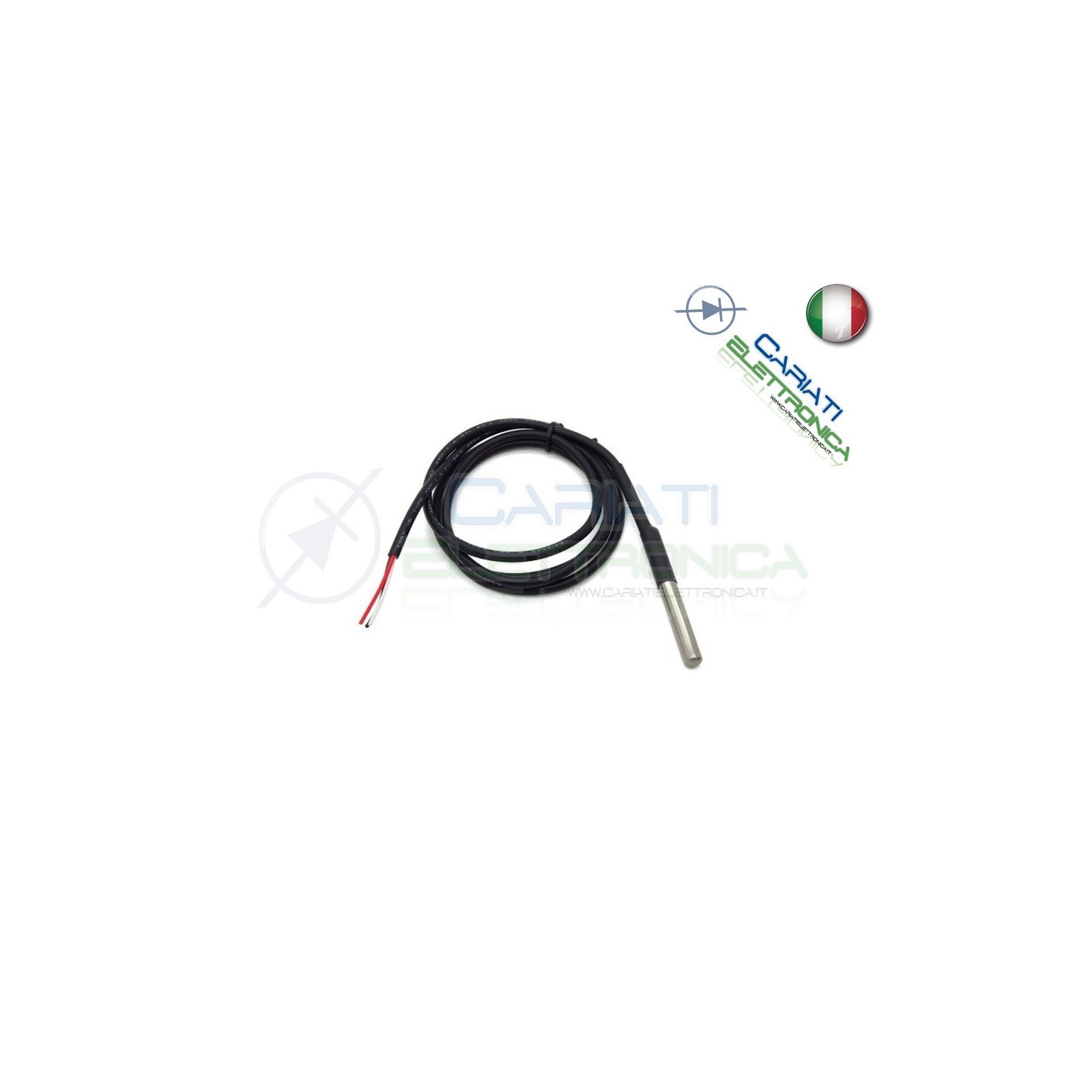 Sonda DS18b20 sensore temperatura termostato Cavo 1m -55 a 125°C Arduino Raspberry Generico