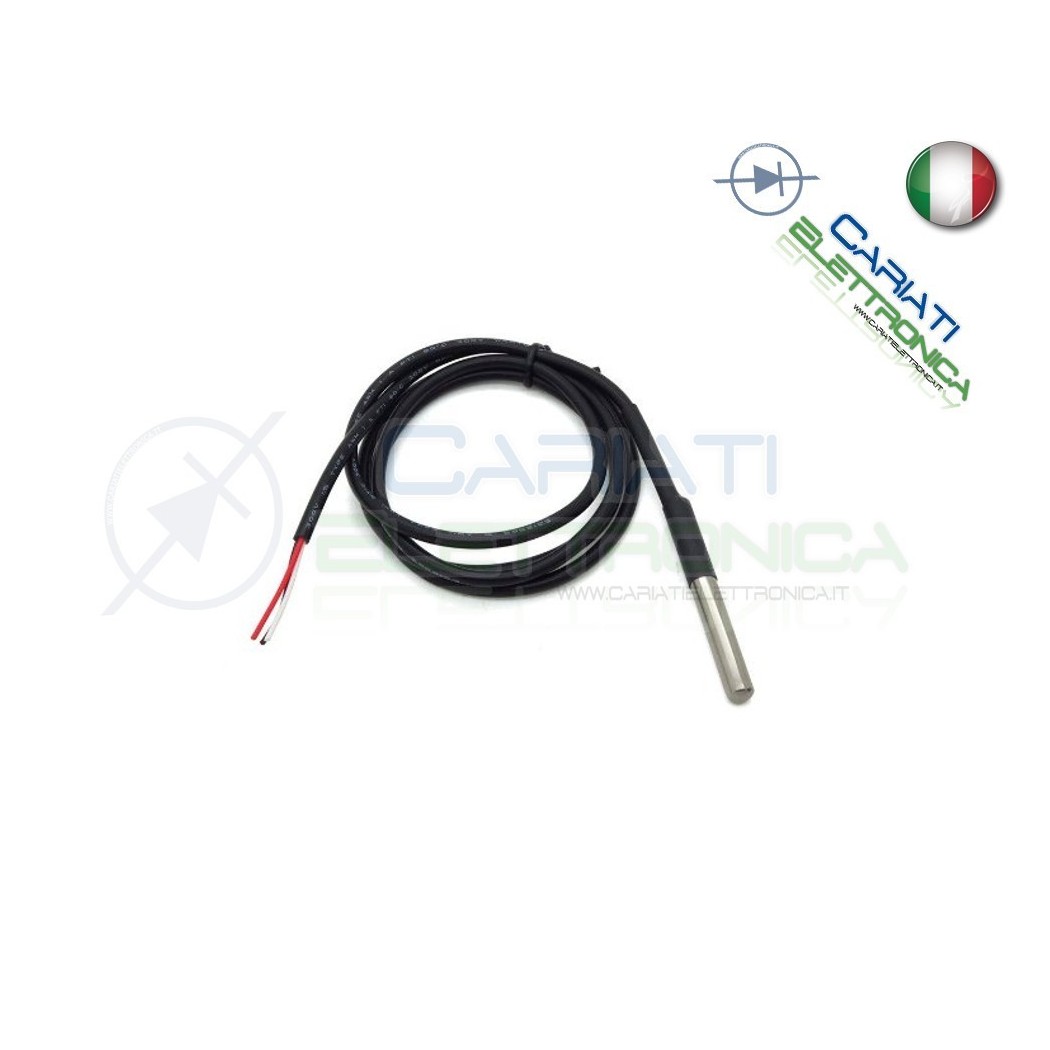 Sonda DS18b20 sensore temperatura termostato Cavo 1m -55 a 125°C Arduino Raspberry Generico