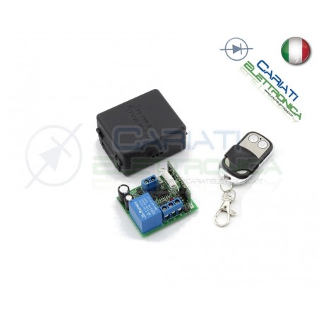 Scheda Ricevente Ricevitore 24V 433 Mhz 1 Relè Canale con Telecomando