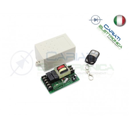 Scheda Ricevente Ricevitore 230V 433 Mhz 2 Relè Canale 15A con Telecomando