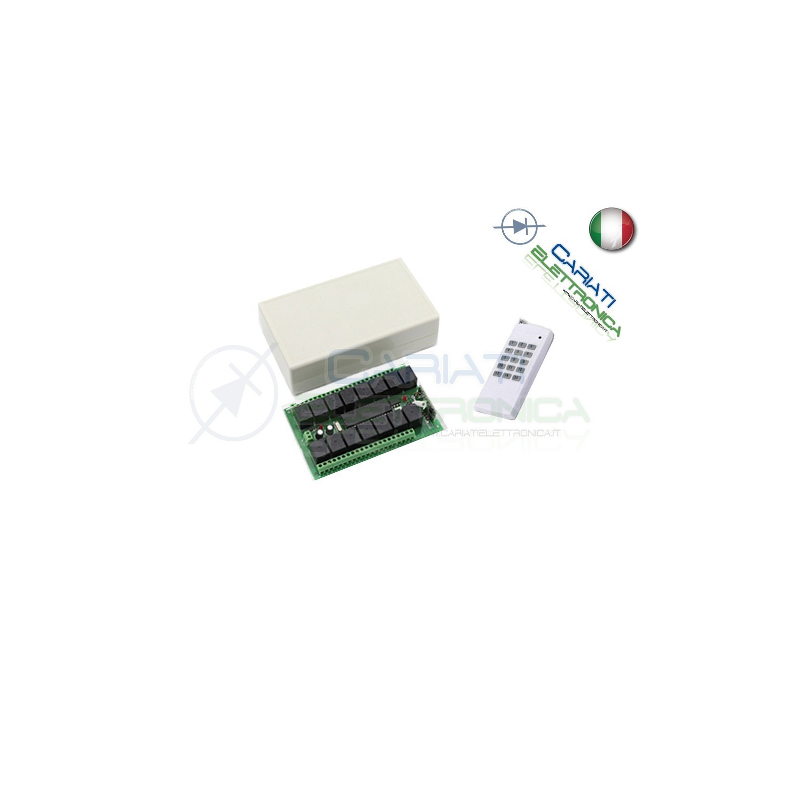 Scheda Ricevente Ricevitore 12V 433 Mhz 15 Relè Canali con Telecomando