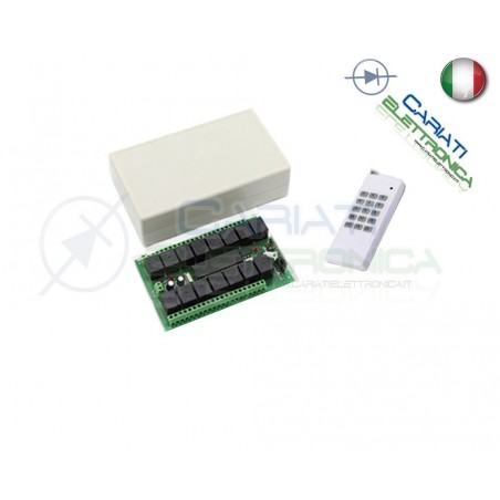 Scheda Ricevente Ricevitore 12V 433 Mhz 15 Relè Canali con Telecomando