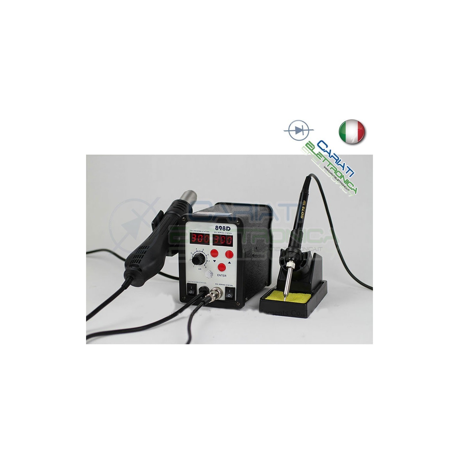 898D STAZIONE DIGITALE AD ARIA CALDA CON SALDATORE 2 IN 1 SALDANTEGuangzhou Yihua Electronic Equipment Co.,Ltd.