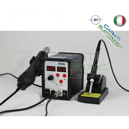 898D STAZIONE DIGITALE AD ARIA CALDA CON SALDATORE 2 IN 1 SALDANTEGuangzhou Yihua Electronic Equipment Co.,Ltd.