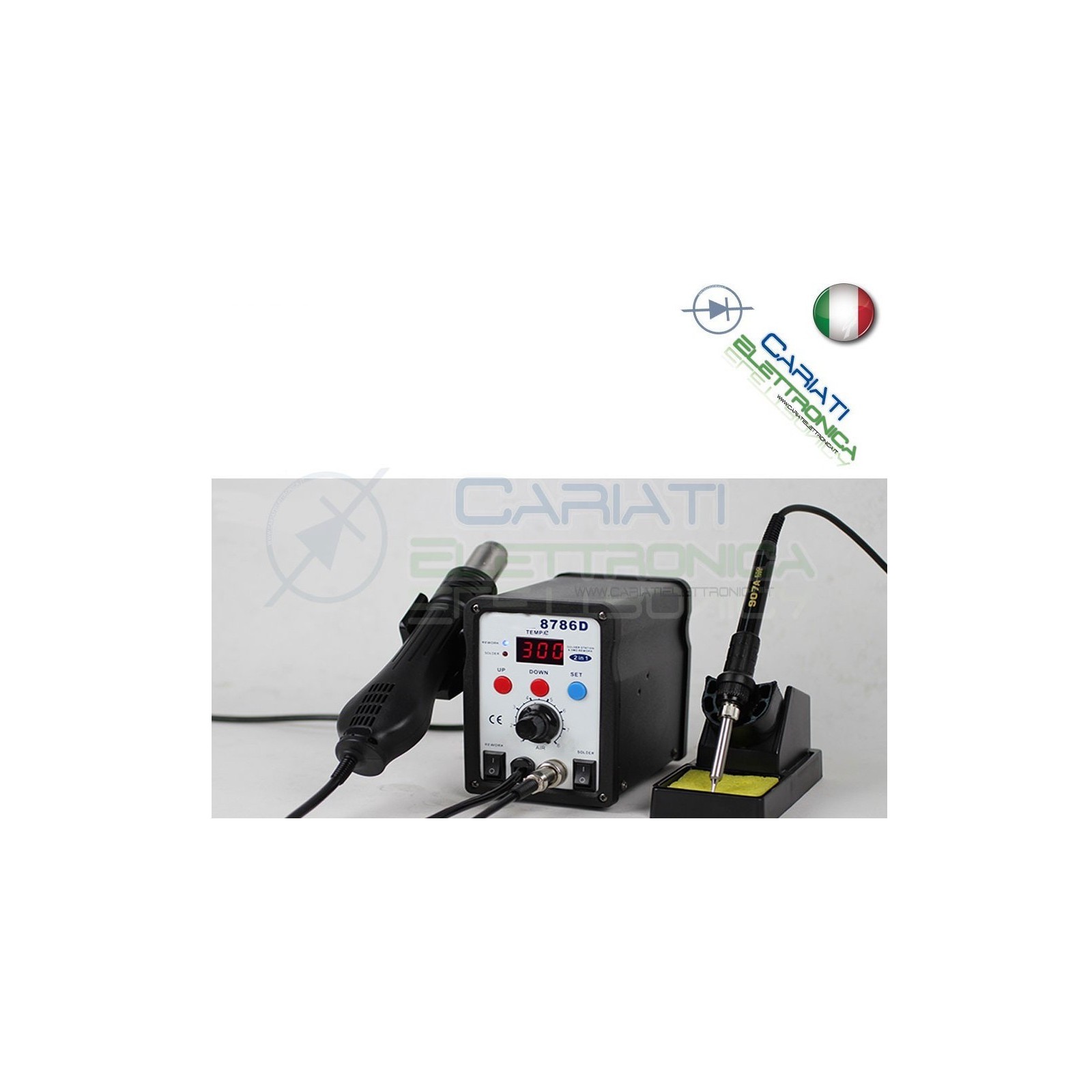 8786D STAZIONE DIGITALE AD ARIA CALDA CON SALDATORE 2 IN 1 SALDANTEGuangzhou Yihua Electronic Equipment Co.,Ltd.