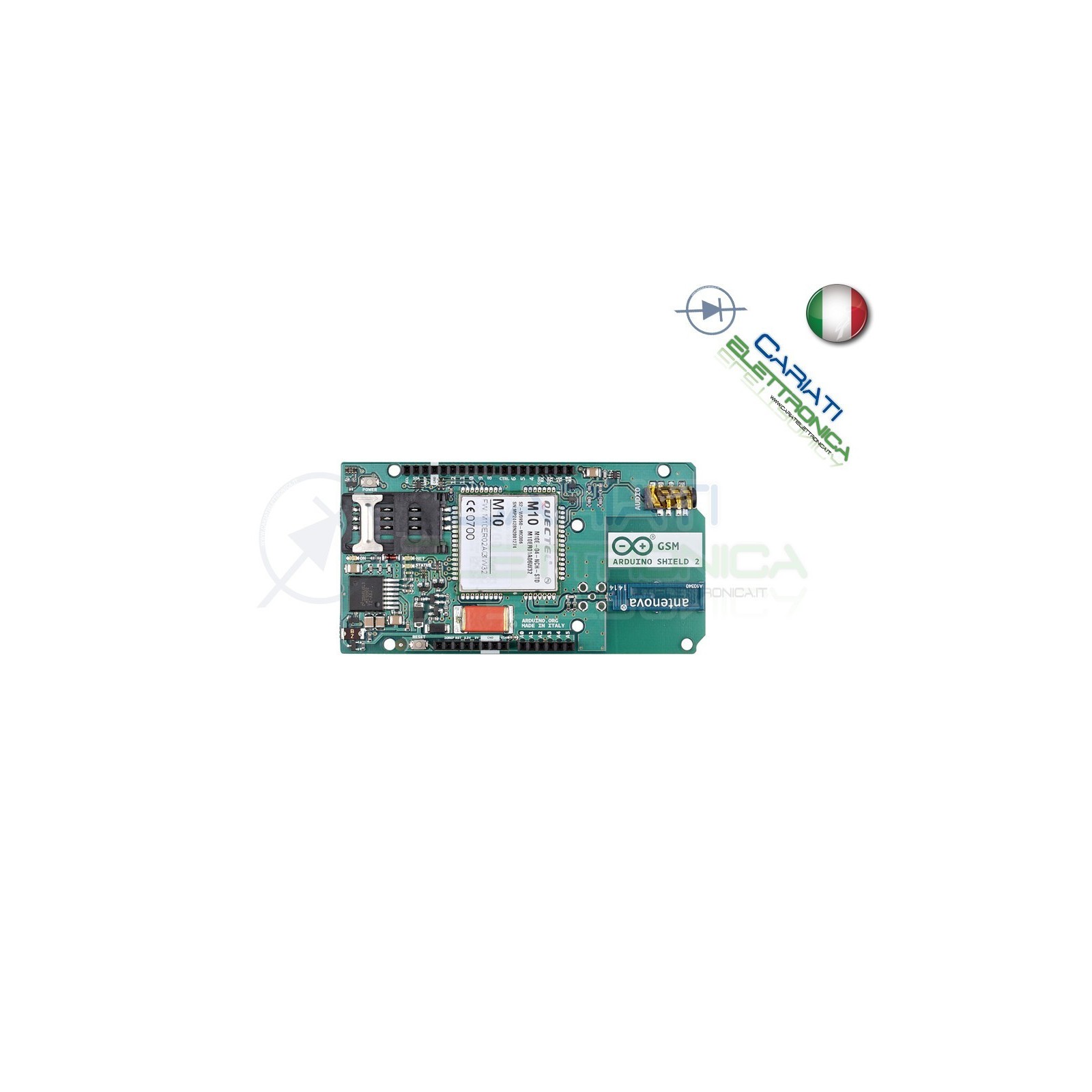 Arduino GSM Shield 2 con antenna integrata - SIM NON inclusaArduino